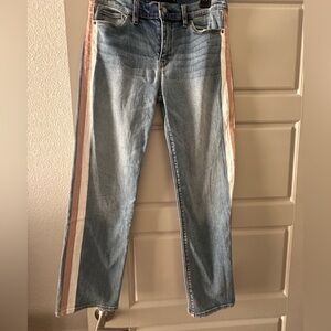 Hudson Jeans Light Blue with Pink Stripes